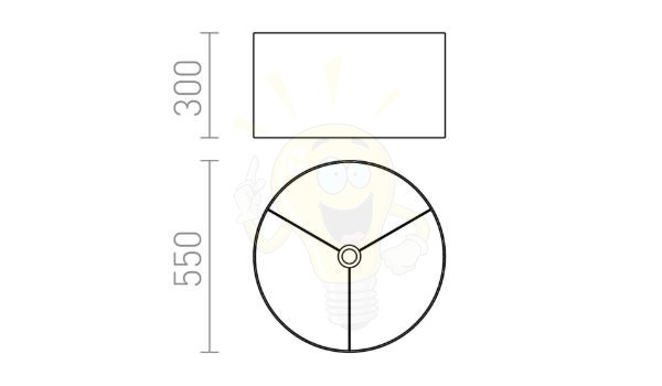 RON 55/30 lámpabúra  Polycotton fekete/arany fólia  max. 23W