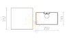 LOPE W 25/14 fali lámpa  Polycotton fekete/réz fólia 230V LED E27 15W
