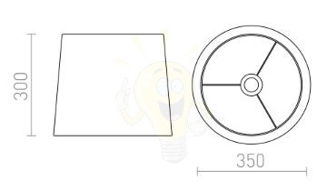Kép CONNY 35/30 állólámpa búra Polycotton fekete/réz fólia max. 23W