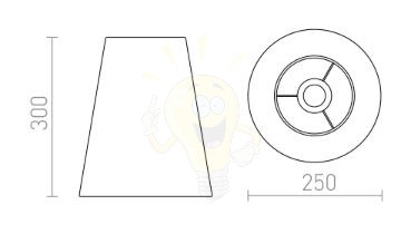 Kép CONNY 25/30 asztali lámpaernyő Polycotton fekete/réz fólia max. 23W