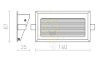 INTRO L   szálcsiszolt alumínium 350mA LED 3W  3000K