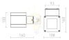 TELO fali lámpa antracit  230V LED G9 5W IP44