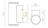 MIZZI II antracitszürke 230V LED 2x12W 44° IP65 3000K