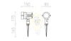 GARY LED leszúrható szürke  230V LED 10W 45° IP65  3000K