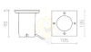 Kép RIZZ SQ 105 rozsdamentes acél 230V LED 3W 96° IP65 3000K
