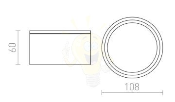 Kép MERIDO mennyezeti lámpa fehér 230V GX53 11W IP54