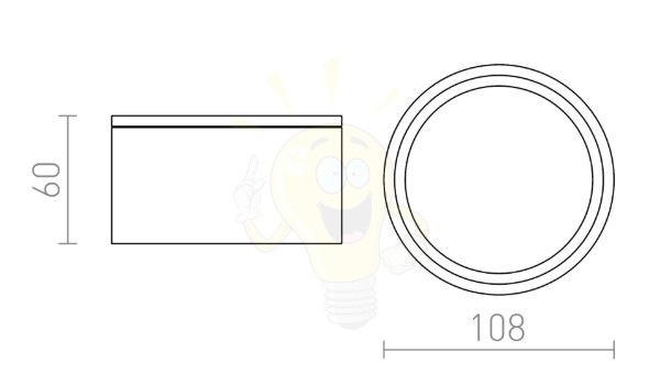 MERIDO mennyezeti lámpa fehér 230V GX53 11W IP54