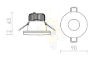 Kép KAY R süllyesztett lámpa szatén üveg 230V/350mA LED 5W 3000K