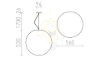 BABYMOON 56 függeszték vagy állólámpa  szatén PE 230V E27 23W IP44