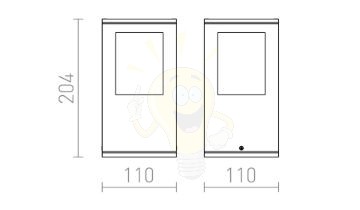 Kép PONDER 20 fali/állólámpa fekete  230V LED E27 15W IP44