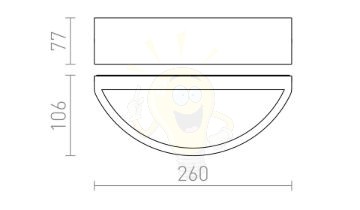 Kép LESA fali lámpa fekete  230V LED E27 15W IP54