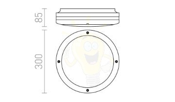 Kép SONYA 30  fekete  230V LED E27 2x11W IP54