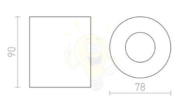 Kép MAYO R rögzített mennyezeti lámpa szálcsiszolt alumínium 230V/700mA LED 9W 36° 2700K