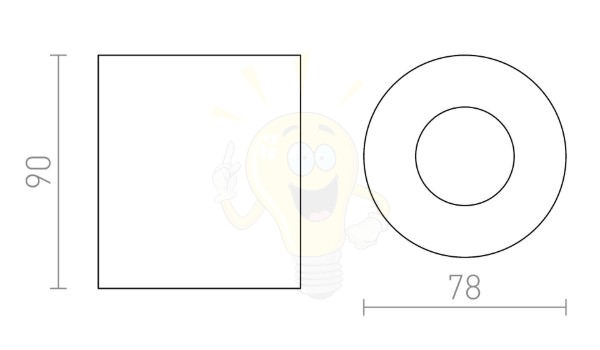 MAYO R rögzített mennyezeti lámpa szálcsiszolt alumínium 230V/700mA LED 9W 36° 2700K