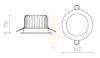 MAYDAY B 14 süllyesztett lámpa fehér 230V/500mA LED 15W 2700K