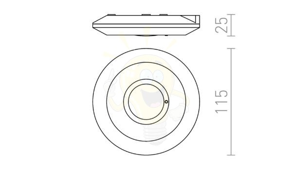 SENSOR mennyezeti lámpa 230V max. 2000W 360°