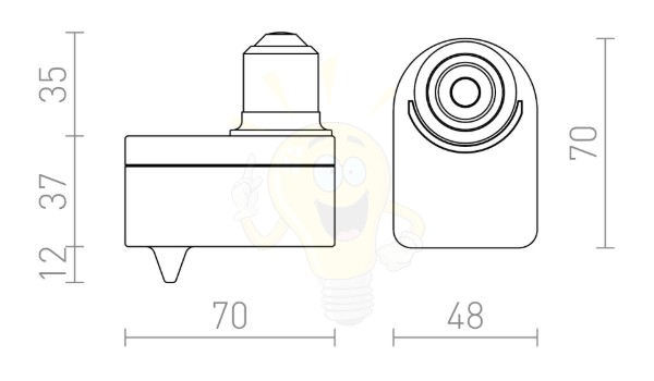Kép SENSOR E27    230V E27 60W 360°