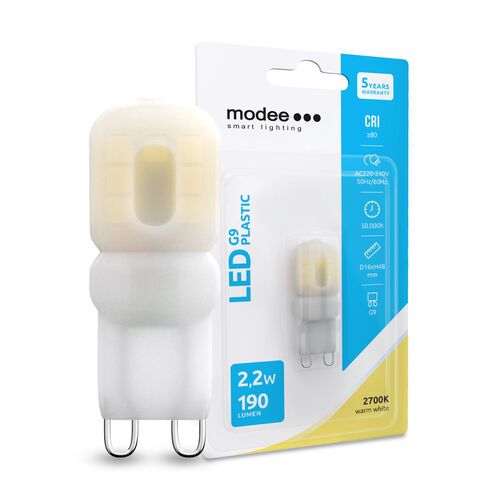 MODEE Smart Lighting LED G9 Plastic 2,2W 300° 2700K (170 lumen)