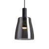 BELLINI LED függő lámpatest fekete füstüveg búrával
