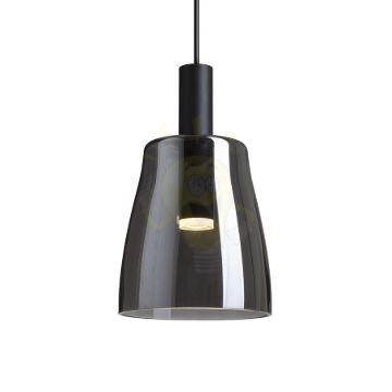 BELLINI LED függő lámpatest fekete füstüveg búrával