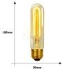 Edison T125 szénszálas dekor izzó 40W teljesítménnyel