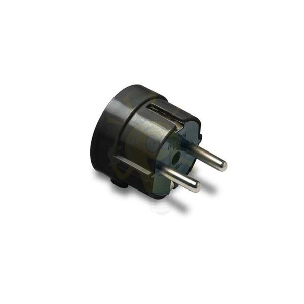 Földelt dugvilla fekete, 16A-250V