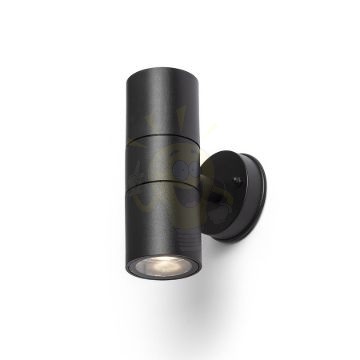 SORANO FALI Kültéri fali lámpa fekete GU10 foglalattal - IP44