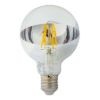 LED filament dekor izzó - tükrös ezüst - G95 - 8W - 4200K