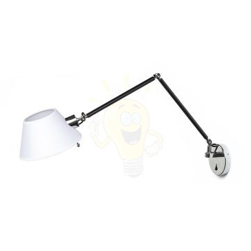 MONTANA fali lámpa fehér/fekete króm 230V E27 28W