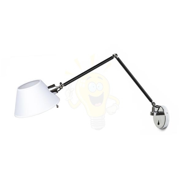 MONTANA fali lámpa fehér/fekete króm 230V E27 28W