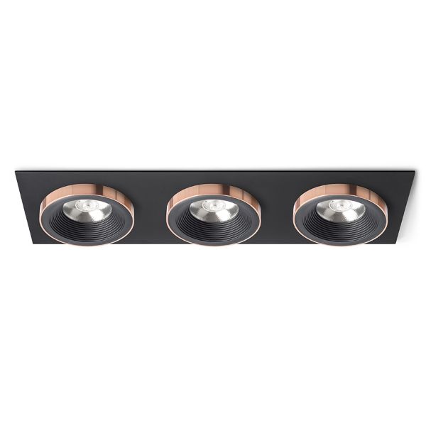 SHARM SQ III süllyesztett lámpa fekete/fekete réz 230V LED 3x10W 24°  3000K