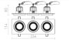 SHARM SQ III süllyesztett lámpa fekete réz/réz 230V LED 3x10W 24°  3000K