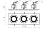 SHARM SQ III süllyesztett lámpa fekete réz/réz 230V LED 3x10W 24°  3000K