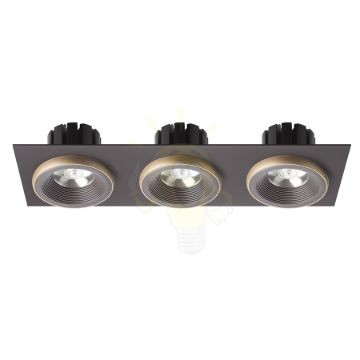 SHARM SQ III süllyesztett lámpa barna/gyöngyházarany  230V LED 3x10W 24°  3000K