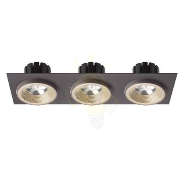 SHARM SQ III süllyesztett lámpa gyöngyházarany/barna  230V LED 3x10W 24°  3000K