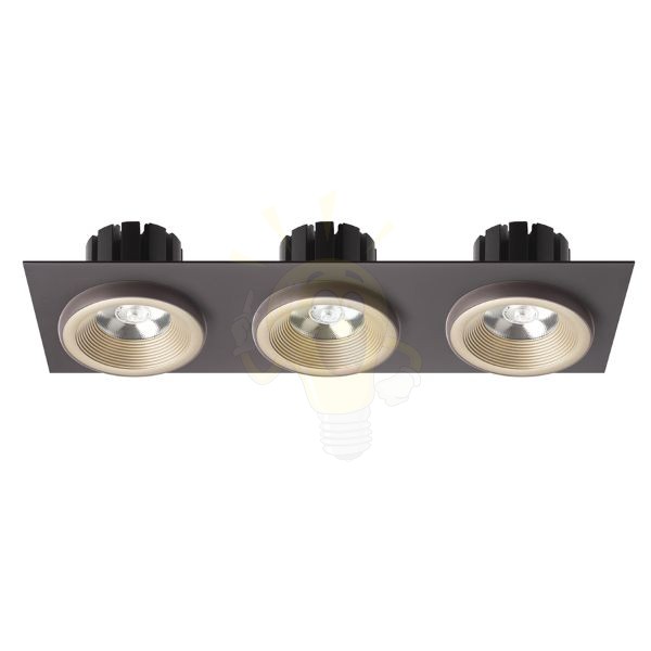 SHARM SQ III süllyesztett lámpa gyöngyházarany/barna  230V LED 3x10W 24°  3000K