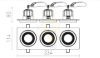 SHARM SQ III süllyesztett lámpa fehér réz 230V LED 3x10W 24°  3000K