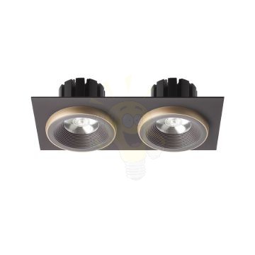 SHARM SQ II süllyesztett lámpa barna/gyöngyházarany  230V LED 2x10W 24°  3000K
