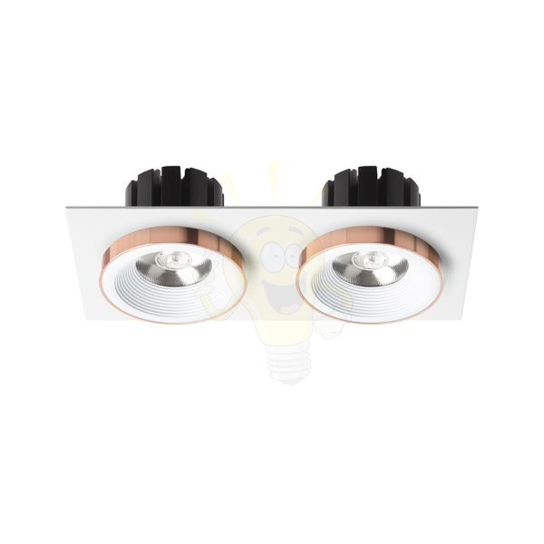 SHARM SQ II süllyesztett lámpa fehér réz 230V LED 2x10W 24°  3000K