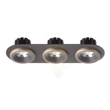 SHARM R III süllyesztett lámpa barna/gyöngyházarany  230V LED 3x10W 24°  3000K