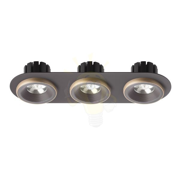 SHARM R III süllyesztett lámpa barna/gyöngyházarany  230V LED 3x10W 24°  3000K