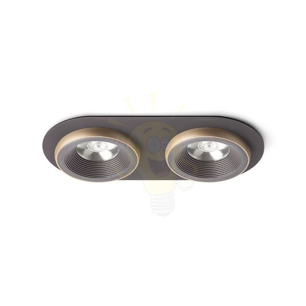 SHARM R II süllyesztett lámpa barna/gyöngyházarany  230V LED 2x10W 24°  3000K