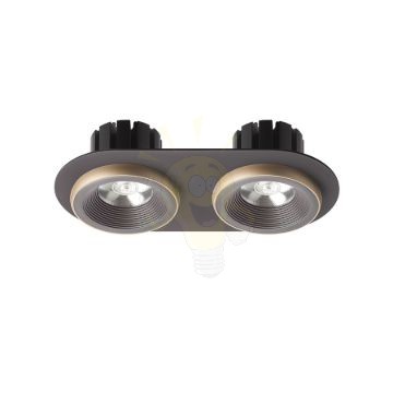 SHARM R II süllyesztett lámpa barna/gyöngyházarany  230V LED 2x10W 24°  3000K