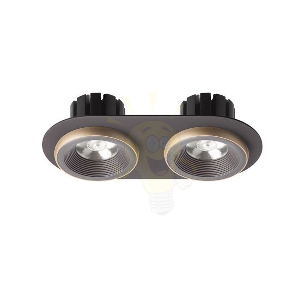 SHARM R II süllyesztett lámpa barna/gyöngyházarany  230V LED 2x10W 24°  3000K