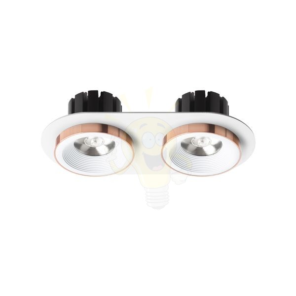 SHARM R II süllyesztett lámpa fehér réz 230V LED 2x10W 24°  3000K