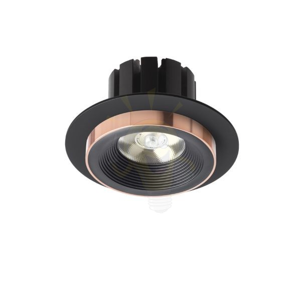 SHARM R I süllyesztett lámpa fekete/fekete réz 230V LED 10W 24°  3000K