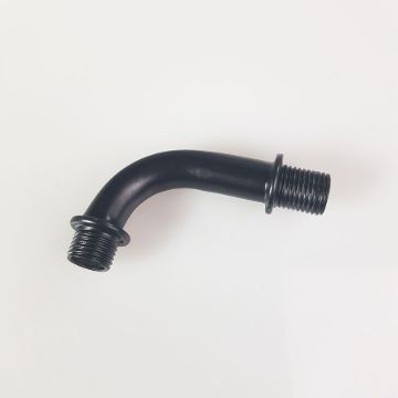 Menetes végű cső hajlított matt fekete szín
