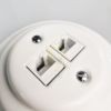 Fehér porcelán adatcsatlakozó aljzat – dupla RJ45