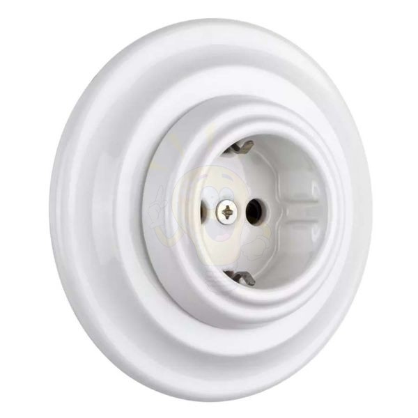 Porcelán konnektor, falba süllyesztett	