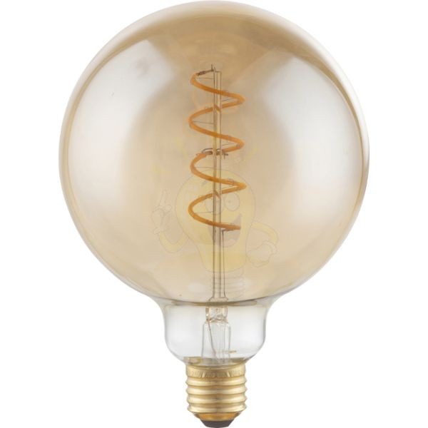 LED filament dekor izzó - G125 - 4 watt - spirál